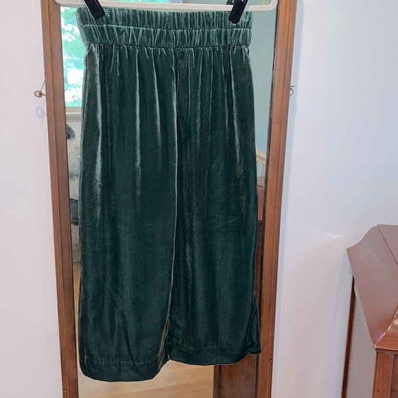 J. Crew Pull-On Velvet Skirt Dark Green XS - Picture 4 of 5